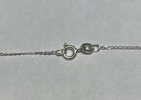 Sterling Silver MOM Charm with 18" Curb Link Chain