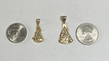 14 Karat Yellow Gold Our Lady of Charity "Caridad del Cobre" Pendant (available in 2 sizes)