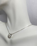 Sterling Silver and Genuine 2.00 Carat Moissanite Solitaire Pendant with Chain