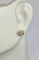 14 Karat Yellow Gold 4mm Genuine Freshwater Pearl Stud Earrings