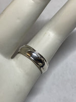 Vintage NOS 1980's 18 Karat Yellow Gold and Sterling Silver Band Genuine 0.27 ctw Diamond Circle Ring