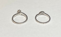 Vintage 1960's NOS 18 Karat White Gold and Genuine Diamond Bridal Set