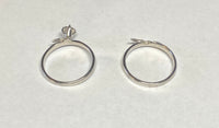 Vintage 1960's NOS 18 Karat White Gold and Genuine 0.10ct Diamond Bridal Set