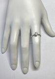 Vintage NOS 1960's Synthetic 6mm White Spinel Sterling Silver Solitaire Ring