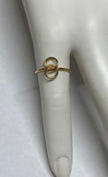 Vintage 1960's NOS 18K Yellow Gold Knot Design Size 4 Ring