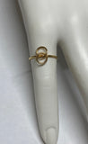 Vintage 1960's NOS 18K Yellow Gold Knot Design Size 4 Ring