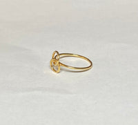 Vintage 1960's NOS 18K Yellow Gold Knot Design Size 4 Ring