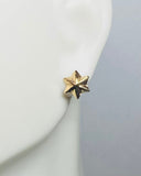 14 Karat Yellow Gold Six Point Star Stud Earrings