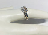 Vintage 1960's NOS 18 Karat White Gold and Genuine 0.10ct Diamond Bridal Set