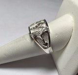 Sterling Silver & Genuine 0.15 Carat TW Diamond Masonic Lodge Ring