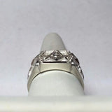 Sterling Silver & Genuine 0.15 Carat TW Diamond Masonic Lodge Ring