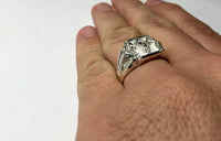 Sterling Silver & Genuine 0.15 Carat TW Diamond Masonic Lodge Ring