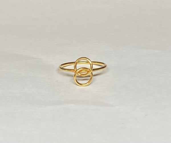 Vintage 1960's NOS 18K Yellow Gold Knot Design Size 4 Ring