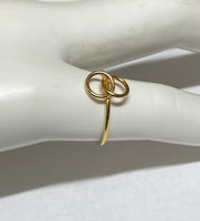 Vintage 1960's NOS 18K Yellow Gold Knot Design Size 4 Ring