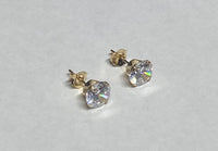 14 Karat Yellow Gold 6mm (2 Carat total weight) Cubic Zirconia Stud Earrings