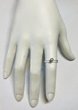 Vintage 1960's NOS 18 Karat White Gold and Genuine 0.10ct Diamond Solitaire Ring