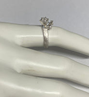 Vintage 1960's NOS 18 Karat White Gold and Genuine 0.25ctw Diamond Solitaire Ring