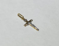 14 Karat Two-tone Gold INRI Crucifix Pendant