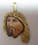 Vintage 1960's 18 Karat Yellow Gold Face of Jesus Pendant