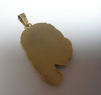 Vintage 1960's 18 Karat Yellow Gold Face of Jesus Pendant