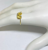 Vintage 1960's NOS 18 Karat Yellow Gold Flower and Leaf Design Ring