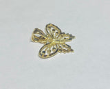 10 Karat Yellow Gold Diamond-Cut Butterfly Charm