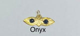 14 Karat Yellow Gold and Gemstone (Onyx-Jade-Lapis-Turquoise) Saint Lucy "Ojos de Santa Lucia" Eyes Pendant