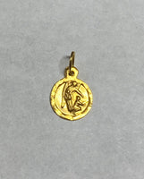 10 Karat Yellow Gold Guardian Angel "Angel de la Guardia" 8mm Baby Medal