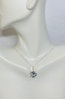 Sterling Silver 925 with Swarovski Element Four Leaf Clover Charm (16", 18" or 20" chain)