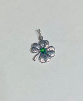 Sterling Silver 925 with Swarovski Element Four Leaf Clover Charm (16", 18" or 20" chain)