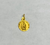 10 Karat Yellow Gold Our Lady of Guadalupe "Virgen de Guadalupe" 8mm Baby Medal