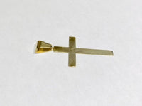 14 Karat Yellow Gold Handmade Plain Cross Pendant