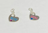 Sterling Silver Boy or Girl Enameled Birthstone Charm