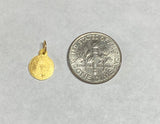 14 Karat Yellow Gold Holy Infant of Prague "Niño de Praga" 8mm Baby Medal