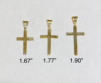 14 Karat Yellow Gold Handmade Plain Cross Pendant