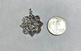 Silver Replica Atocha Coin Mounted on Filigree Sterling Silver Coin Pendant (Silver-Gold Plated-Rose Gold Plated)