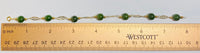 14 Karat Yellow Gold Filled Genuine 8mm Nephrite Jade 8" Plaque Bracelet