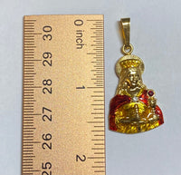 Vintage NOS 1960's Saint Barbara Andreas Daub West Germany Gold Filled Enameled Pendant