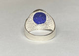 Vintage NOS 1960's Sterling Silver Genuine Lapis Lazuli Man's Ring