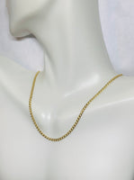 10 Karat Yellow Gold 2mm Curb Link Chain