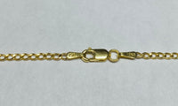 10 Karat Yellow Gold 2mm Curb Link Chain