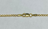 10 Karat Yellow Gold 2mm Curb Link Chain