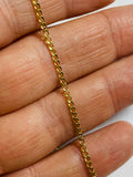 10 Karat Yellow Gold 2mm Curb Link Chain