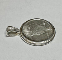 1924 US Peace Silver Dollar Coin in Sterling Silver Pendant