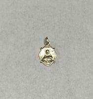 14 Karat Yellow Gold Sacred Heart of Jesus 0.40" x 0.32" Dainty Medal