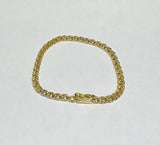 Vintage Solid 18 Karat Yellow Gold 4.5mm Heavy Charm 7.5" Bracelet