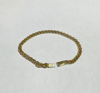 Vintage Solid 18 Karat Yellow Gold 4.5mm Heavy Charm 7.5" Bracelet