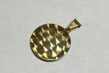14 Karat Yellow Gold with Rhodium Our Lady of Charity "Caridad del Cobre" 25.5mm (1.00") Round Medal