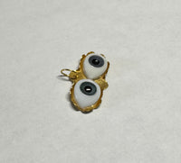 10 Karat Yellow Gold Blue or Brown Eyes Pendant