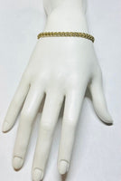 Vintage Solid 18 Karat Yellow Gold 4.5mm Heavy Charm 7.5" Bracelet